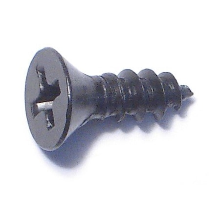 Midwest Fastener Sheet Metal Screw, #8 x 1/2 in, Black Steel Flat Head Phillips Drive, 30 PK 79445